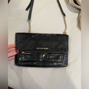 Michael Kors croc and suede cross body